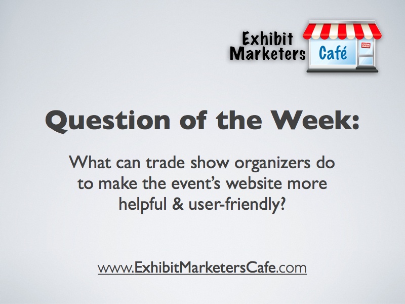 How can trade show websites be made more helpful?