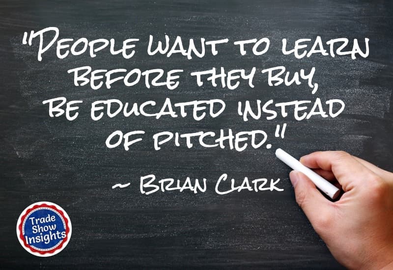Educate vs Pitch quote