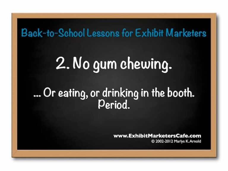 BTS Lesson 2 - No gum chewing
